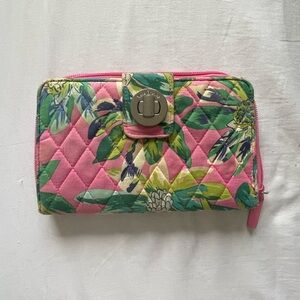 Vera Bradley Floral Pink Quilte Wallet